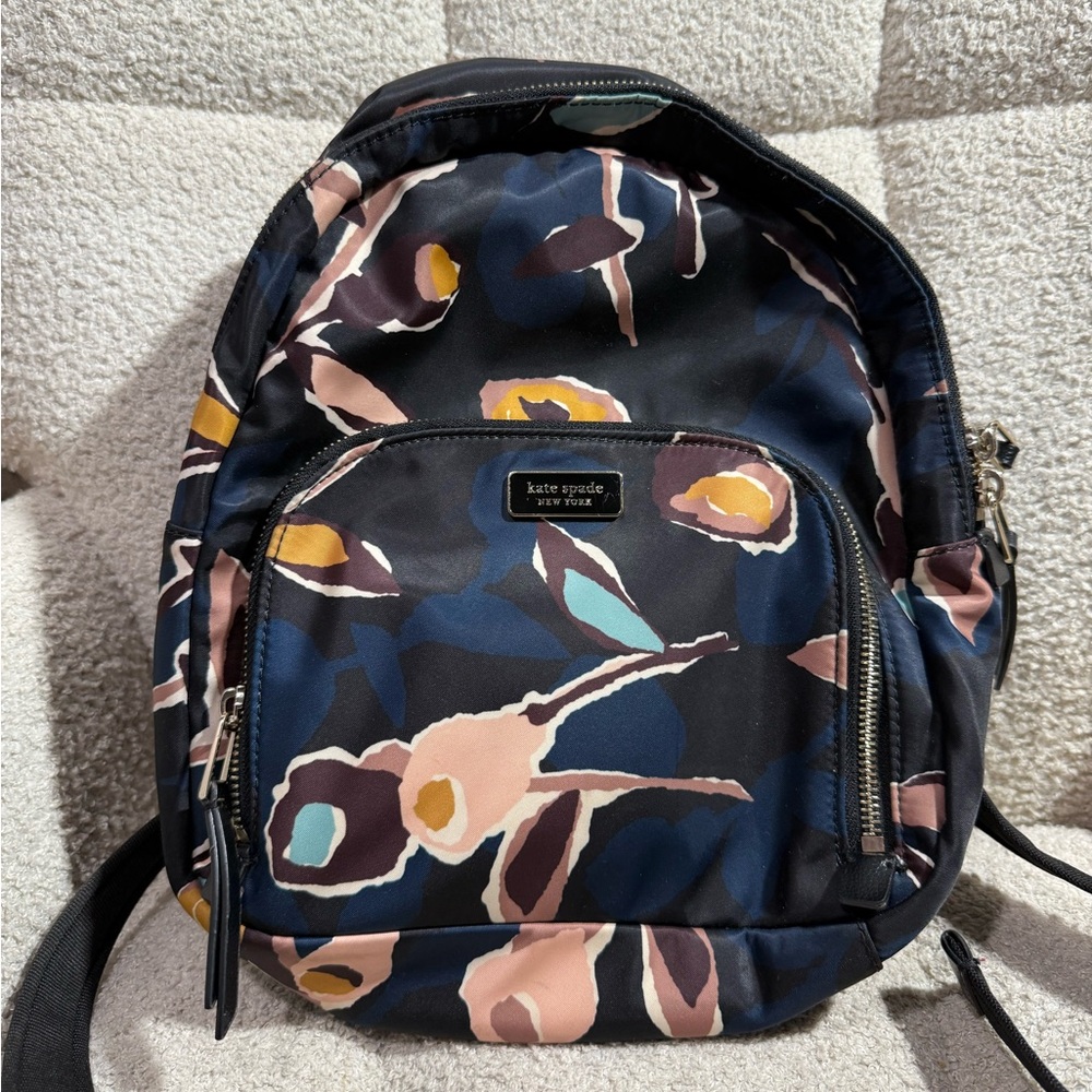 Kate Spade Dawn Paper Rose Medium Backpack Bag in Black Multi